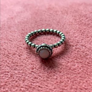 Pandora October Birthstone Silver Ring